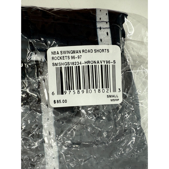 Mitchell & Ness Houston Rockets Mens Swingman Shorts Size Small 96-97 NBA NWT - Picture 10 of 11